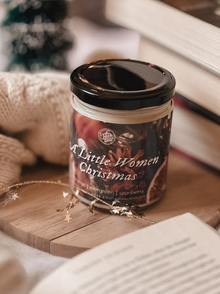 A Little Women Christmas Candle